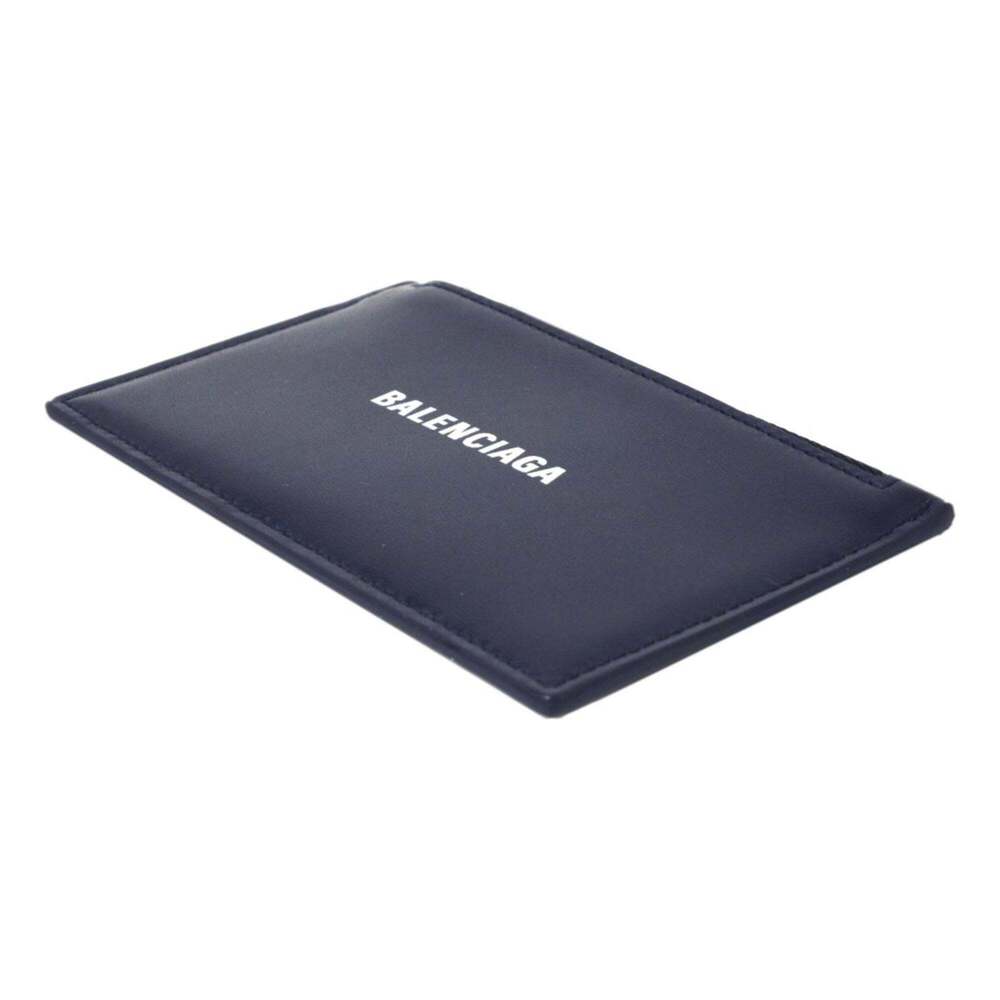 Balenciaga Cash Navy Leather Large Coin Card Holder - Picture 2 of 6